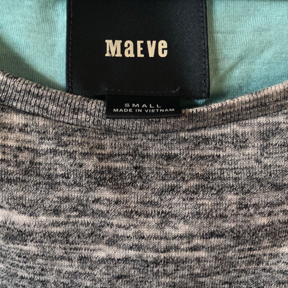 Anthropologie Maeve cotton wrap dress in gray - Picture 2 of 8
